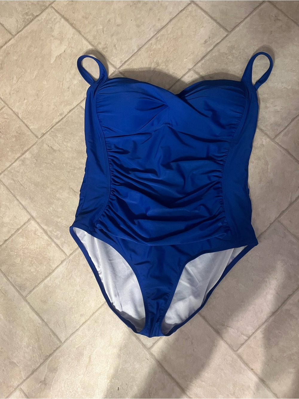 Liz Claiborne women’s 18w royal blue one piece bathing suit